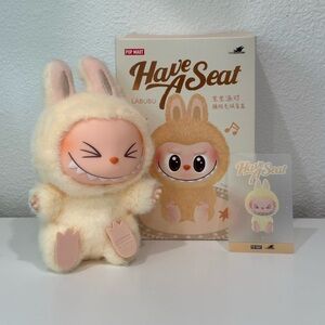 Authentic POP MART Labubu Have a Seat SISI Yellow Color